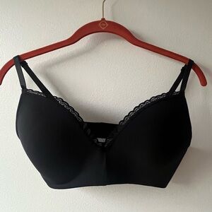Laura Ashley Black Lace Accent Bra